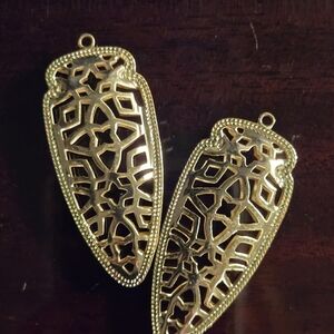 Gold Filigree Dangle Earrings